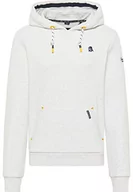 Bluzy męskie - acalmar Męska bluza z kapturem 36613735-AC01, biały wełniany melanż, M, wełniany biały melanż, M - miniaturka - grafika 1