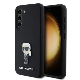 Karl Lagerfeld KLHCS23MSMHKNPK S23+ S916 czarny/black Silicone Ikonik Metal Pin - Etui i futerały do telefonów - miniaturka - grafika 1