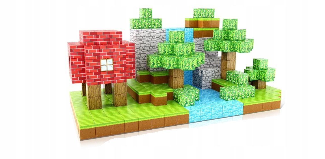 Magnetyczne klocki leśny świat zestaw startowy 48 elementów Toylogy