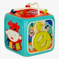 Sortery dla dzieci - Kostka edukacyjna interaktywna pianinko 6w1 Bibi-inn niebieska - miniaturka - grafika 1