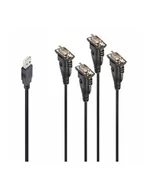Kable komputerowe i do monitorów - Kabel adapter LINDY USB 1.1 - 4x RS232  0,94m czarny - miniaturka - grafika 1