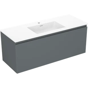 Mexen Orio szafka łazienkowa 120 cm z umywalką Otis, 1 szuflada, grafit mat/biała mat - 91A10-12047-1-BF66-W18M01 - Szafki łazienkowe - miniaturka - grafika 1