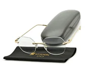 Dodatki do strojów karnawałowych - Bezramkowe złote Okulary Zerówki do KOMPUTERA BLF - miniaturka - grafika 1