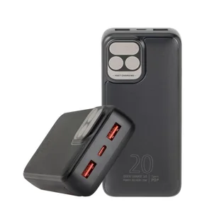 RIVACASE Powerbank VA2521 20000 mAh USB-C 20W + LCD czarny - Powerbanki - miniaturka - grafika 13