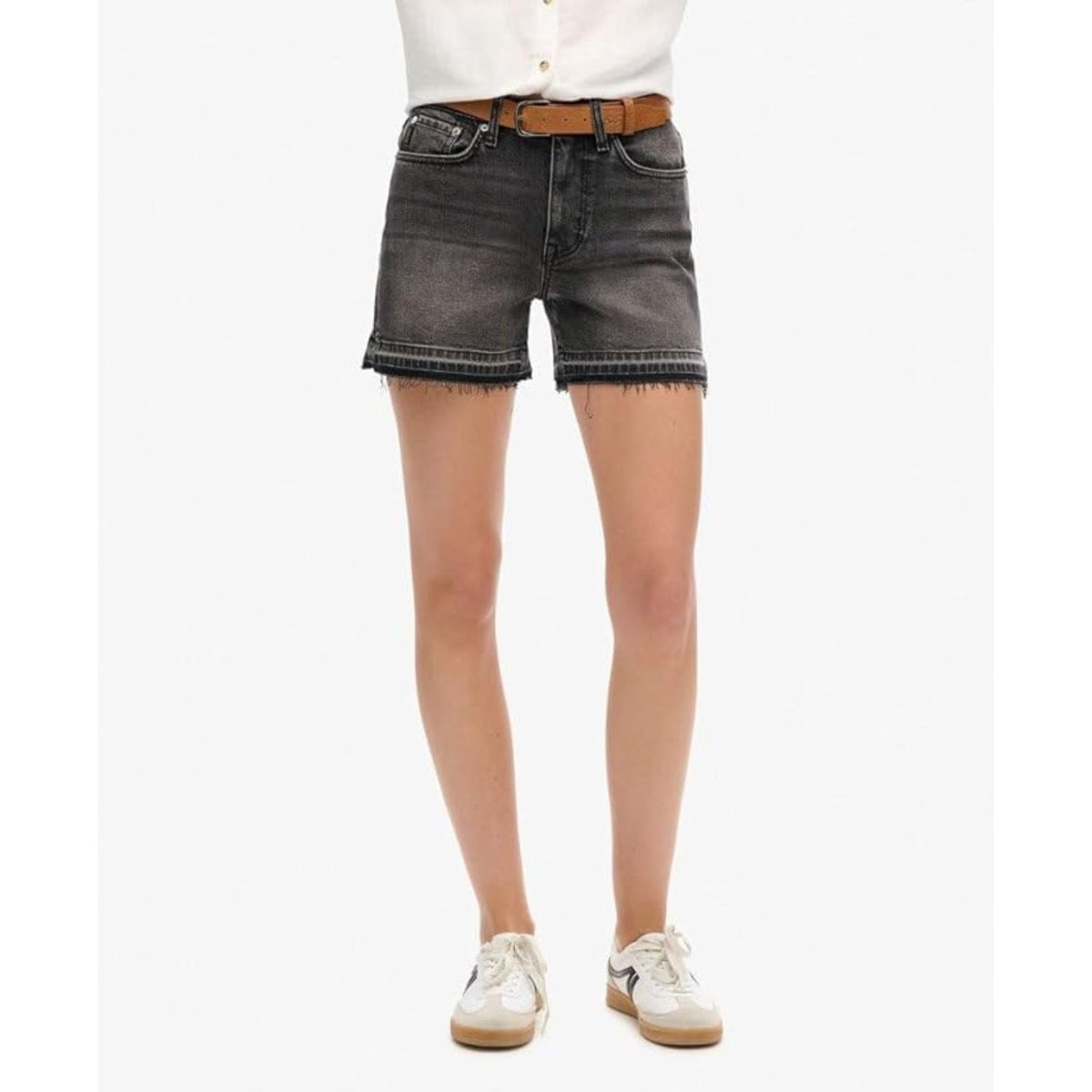 Spodenki damskie Superdry Vintage Mid Rise jeansowe shorty-W26