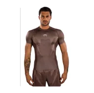 Kimona, stroje i obuwie - Venum Rashguard Krótki Rękaw Short Sleeve No Gi Chocolate Brown - miniaturka - grafika 1