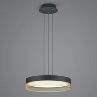 Lampy sufitowe - Żyrandol LED Mesh z żelaza, czarny/ złoty - miniaturka - grafika 1