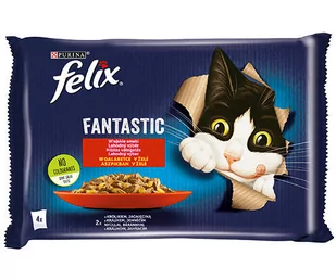 FELIX Wiejskie Smaki w galaretce z królikiem i jagnięciną 12x(4x85g) - Mokra karma dla kotów - miniaturka - grafika 2