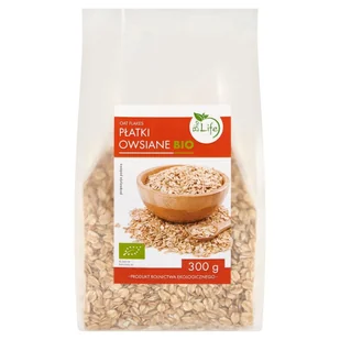 BioLife BIOLIFE PŁATKI OWSIANE BIO 300G BL341 - Zdrowa żywność - miniaturka - grafika 1