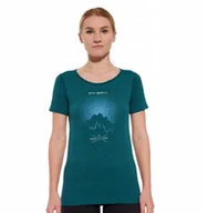 Koszulki i topy damskie - SS1272W Koszulka damska z krótkim rękawem OUTDOOR WOOL PRO zielony L - GÓRY 10 - miniaturka - grafika 1