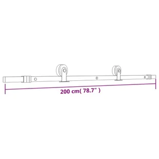 Drzwi przesuwne z osprzętem, 70x210 cm, lite drewno sosnowe 8721012081192 - Drzwi wewnętrzne - miniaturka - grafika 13