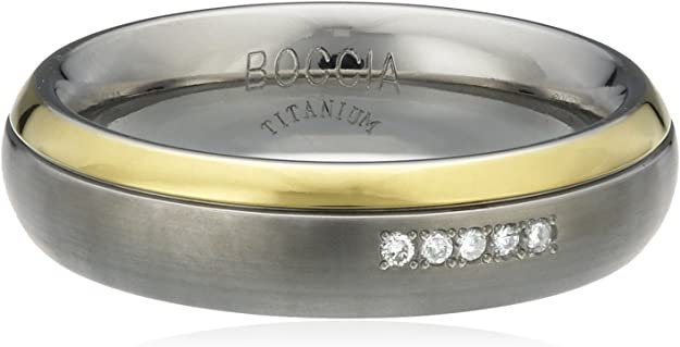 Boccia Titanium Ladies Ring 0130-10 White 56 (17.8) Diamond 0,025 ct