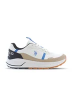 Trampki męskie - U.S. Polo Assn. Sneakersy w kolorze biało-beżowo-granatowym - miniaturka - grafika 1