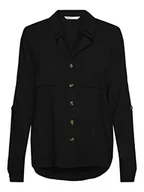 Bluzki damskie - Bestseller A/S ONLYASMIN Shirt L/S WVN NOOS bluzka, czarna, XXXL, czarny, 3XL - miniaturka - grafika 1