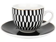 Filiżanki - Filiżanka porcelanowa Florina Black Avenue Chanella 240 ml czarno-biała - miniaturka - grafika 1