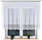 Firany - Violetta Firana Żakardowa Wzór 001539 Wys. 120Cm, Kolor Biały (Na Metry) - miniaturka - grafika 1