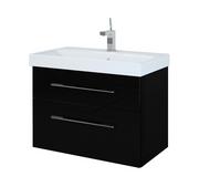 Szafki łazienkowe - Elita BARCELONA 80 Black - szafka pod umywalkę wisząca (164349) - miniaturka - grafika 1