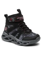 Buty dla chłopców - Skechers Śniegowce Zerrix 400145L/BKRD Czarny - miniaturka - grafika 1