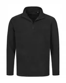 Bluzy męskie - Bluza męska polarowa Stedman Active Fleece Half Zip ST5020 Black Opal L - miniaturka - grafika 1