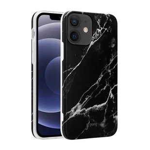 Crong Marble Case - Etui iPhone 12 / iPhone 12 Pro (czarny) - Etui i futerały do telefonów - miniaturka - grafika 6