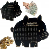 Skarbonki - CZARNA ŚWINKA SKARBONKA WYZWANIE OSZCZĘDZANIE 5000ZŁ PREZENT UPOMINEK - miniaturka - grafika 1