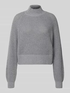 Sweter z dzianiny ze stójką model ‘DARA’ - Swetry damskie - miniaturka - grafika 1