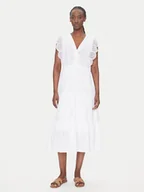 Sukienki - JDY Sukienka letnia Sara 15350748 Biały Regular Fit - miniaturka - grafika 1