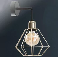 Lampy ścienne - Keter Lighting Como kinkiet 1x60W czarny/złoty 555 - miniaturka - grafika 1