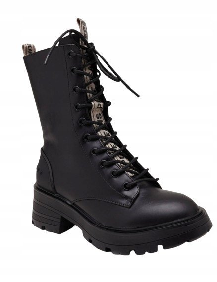 Pepe Jeans Soda Block Damskie Buty Czarne Botki Za Kostkę 41 Awg