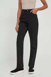 Spodnie damskie - Calvin Klein jeansy damskie high waist - grafika 1
