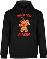 Bluzy męskie - BLUZA MĘSKA CZARNA ŚWIĄTECZNA NA PREZENT ŚWIĘTA BLUZA Z NADRUKIEM R-XXL  MODEL  A428 - miniaturka - grafika 1