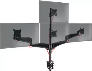 Duronic DM453VX1 Uchwyt czterech monitorów 4 TV VESA 75 lub VESA 100 wieszak ramię maks 8 kg na 4 monitory 10 lat gwarancji stojak regulacja monitor.. - Uchwyty do monitorów - miniaturka - grafika 1