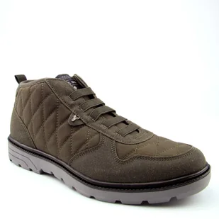 YUMAS BOSTON 47043 Trzewiki męskie jesienne pikowane khaki - Półbuty męskie YUMAS BOSTON 47043 Trzewiki męskie jesienne pikowane khaki - Półbuty męskie - miniaturka - grafika 1