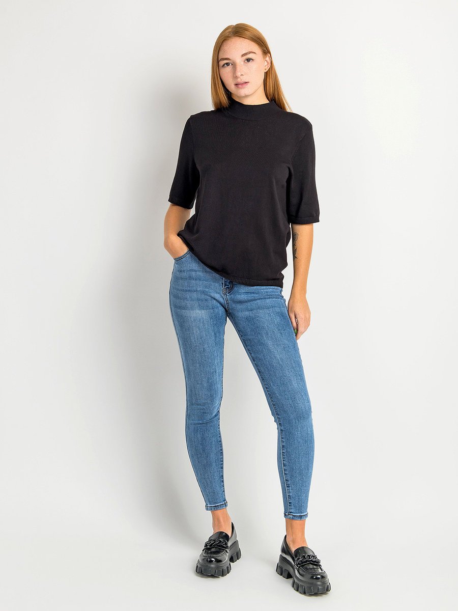 Półgolf z krótkim rękawem czarny XS