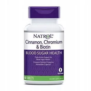 Natrol Natrol Cynamon biotyna chrom 58065 kapsułki unisex codzienne zdrowie droga doustna 20_11856 - Suplementy naturalne - miniaturka - grafika 1