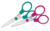 Nożyczki dla dzieci - Display nożyczki biurowe 5,5" mix 2 kol. 24 sztuki - Tetis - miniaturka - grafika 1