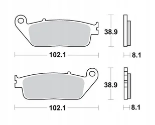 Sbs Klocki Hamulcowe Kh142 / Kh226 Maxi Sinter Sinter Kolor Złoty - Klocki hamulcowe - miniaturka - grafika 1
