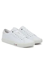Trampki męskie - Tommy Hilfiger Tenisówki Th Hi Vulc Street Stitch FM0FM05645 Biały - miniaturka - grafika 1