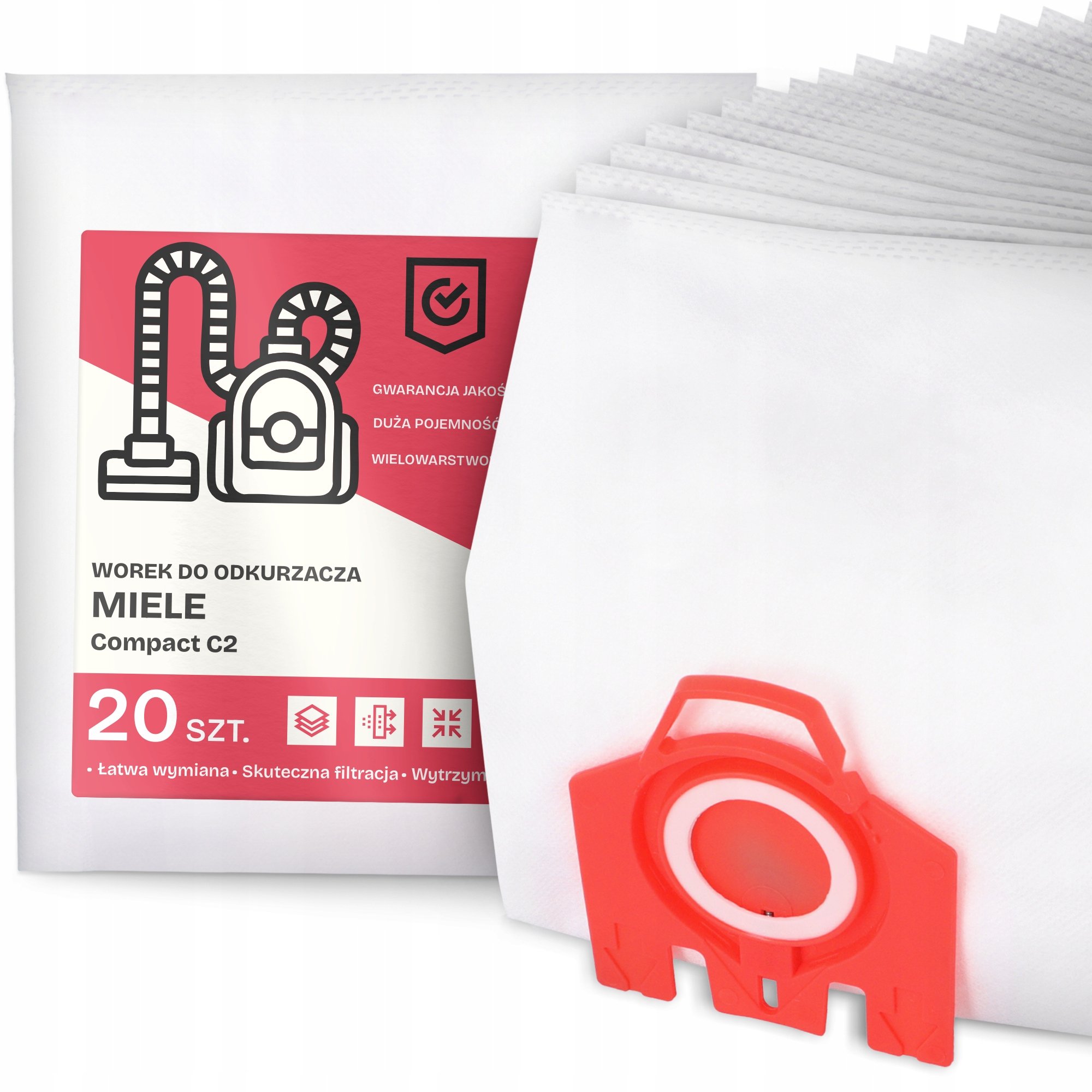 20x Worek do Odkurzacza Miele Compact C2 Syntetyczny Duży Torba Worki G9