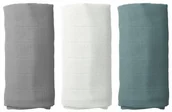 Pieluchy - PIELUCHY MUŚLINOWE PIELUSZKI PREMIUM ZESTAW 3szt 60x75cm PRODUKT POLSKI - miniaturka - grafika 1