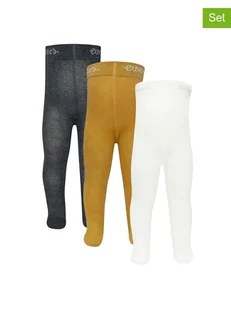 ewers Rajstopy (3 pary) w kolorze brązowo-czarno-białym - Rajstopy dziecięce - miniaturka - grafika 1