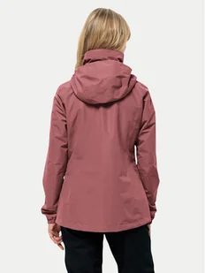 Jack Wolfskin Kurtka przeciwdeszczowa Stormy Point 1111202 Czerwony Regular Fit - Odzież trekkingowa damska - miniaturka - grafika 1