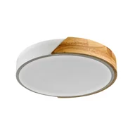 Lampy sufitowe - Drewniany plafon, biała oprawa, LED PLF-13186-WH-WO z serii NASTRO  - miniaturka - grafika 1