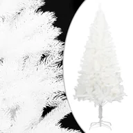 Choinki - vidaXL Sztuczna choinka ze stojakiem, biała, 210 cm, PE - miniaturka - grafika 1