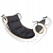 Skoczki dla dzieci - Deska do balansowania Montessori + Poduszka Grafit - miniaturka - grafika 1