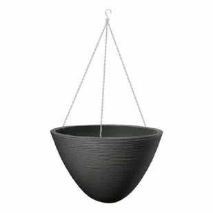 Donica wisząca Rillen śr.33 cm antracytowa Vog - Donice - miniaturka - grafika 1