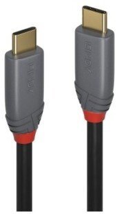 Lindy 3m USB 3.2 Type C to C Cable, 10Gbps, 100W PD, Anthra Line