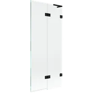 Parawany nawannowe - Mexen Lunar L parawan nawannowy 2-skrzydłowy prawy 80 x 150 cm, transparent, czarny - 897L-080-100-70-00-P - miniaturka - grafika 1