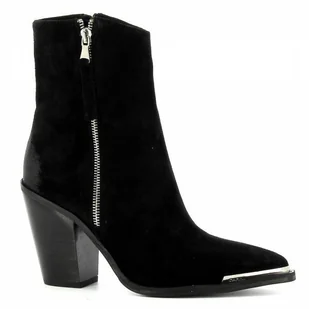 Czarne botki na słupku CARINII - Carinii - Botki damskie - miniaturka - grafika 1