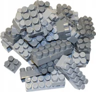 Klocki - Duże Klocki Konstrukcyjne Hemar K3, 50 El., Szare, Luzem - miniaturka - grafika 1